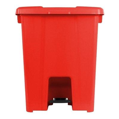 Cesto Plástico Quadrado com Pedal 30L Organizador para Banheiro Vermelho JSN
