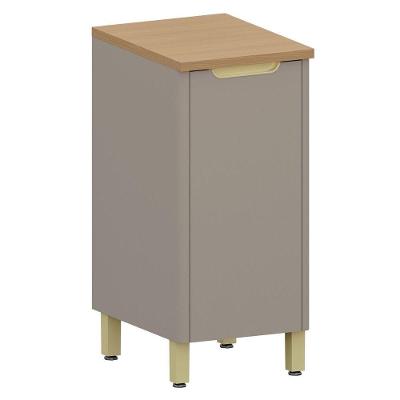Balcão para Cozinha Lumen 1 Porta MDF 40CM Freijó Cinnamon Luciane Móveis
