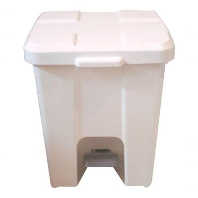 Cesto Lixeira Quadrada 25L Plástico com Pedal para Cozinha e Banheiro Branco JSN