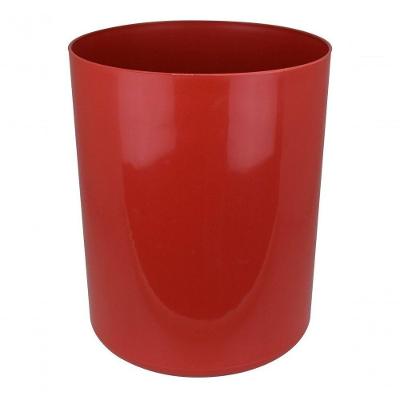 Cesto Lixeira 50L Plástico Abertura Manual sem Tampa Vermelho JSN