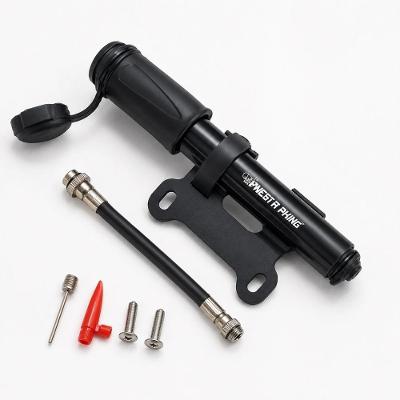 Bomba Manual Portátil Mini Bomba de Ar Bike 100 PSI Presta Schrader Bola Boia Preto Smart Lions