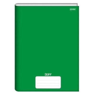 Caderno OEM Brochurao 96 Folhas Capa Dura Kit 5 Unidades Verde