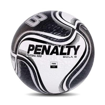 Bola de Futsal 8 X para Quadra com 8 Gomos Controle Macio Design Inovador Branco Penalty