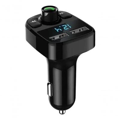 Carregador de Carro com Transmissor FM Bluetooth X8 Atende Chamadas Mãos Livres V5.0+EDR