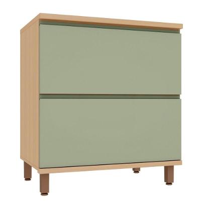 Balcão para Cozinha Lótus 1 Porta 1 Gaveta MDF 80CM Verde Luciane Móveis