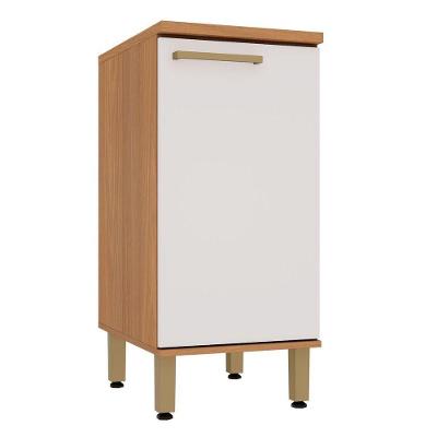 Balcão para Cozinha Dulce 1 Porta MDF 40CM Freijó-branco Luciane Móveis