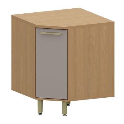 Balcão para Cozinha Dulce 1 Porta 1 Prateleira MDF 74CM Freijó e Cinnamon Luciane Móveis