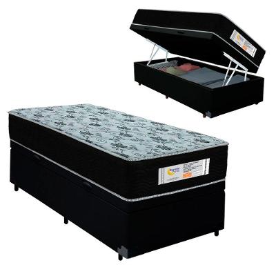 Cama Box com Baú Solteiro Sonnolux Molas Ensacadas Tecido Sintético Sereneprime 88CM