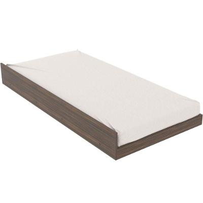 Cama Auxiliar Solteiro Louise Nogal com Rodízios MDF-MDP Amadeirado 93CM Tecnomobili