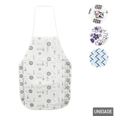Avental de Cozinha Polietileno Flanelado Proteção 62CM Uso Doméstico e Profissional Plast Leo
