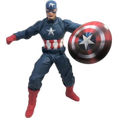 Boneco Revolution 514 Capitão América 6 Pontos Articulação Vermelho Mimo