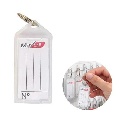 Chaveiro Kit 1000 Unidades com Etiqueta para Identificação Plástico Metal e Papel Branco Maxcril
