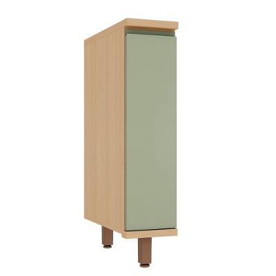 Balcão para Cozinha Lótus 1 Porta sem Gavetas MDF 20CM Verde Luciane Móveis