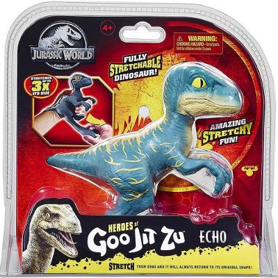 Boneco Goo Jit Zu Estica Jurassic World Blue com Braços Elásticos Azul Sunny Brinquedos