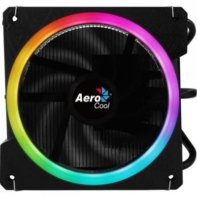 Cooler para Processador Aerocool Cylon 3H LED RGB Endereçável PWM 3 Tubos de Calor Preto