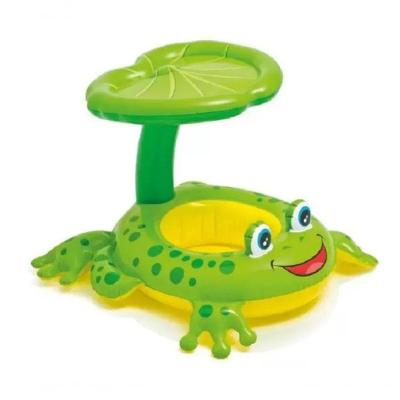 Boia Inflável 56584 com Cobertura Sapinho Divertido Verde Intex 119CM