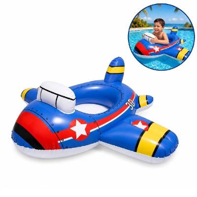 Boia Infantil Avião com Assento e Fralda Inflável para Piscina Praia Até 25kg