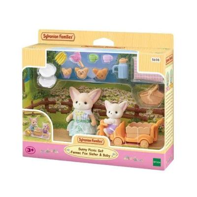 Conjunto de Brinquedos Piquenique Ensolarado Irmã e Bebê Raposas Amarelo Epoch 5698