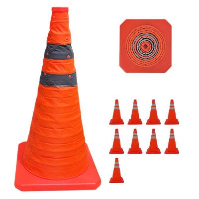 Cone Rodovia Retrátil Kit 9 Unidades SU-CONE3-1 Segurança em Trânsito Laranja Mundo LGBT 23CM