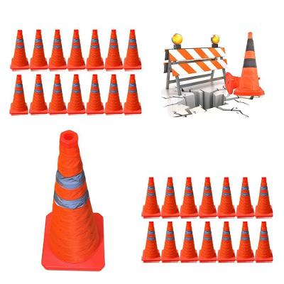 Cone de Sinalização SU-CONE3-1 Retrátil Portátil Alta Visibilidade Laranja Leva Pra Malhar 50CM 28
