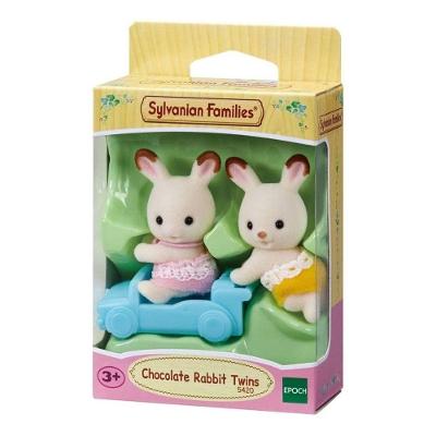 Figura Gêmeos Coelho Chocolate com Desenvolve Criatividade e Imaginação Marrom Epoch 5420