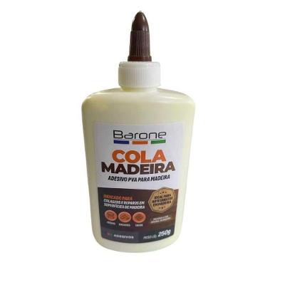 Cola para Madeira PVA 250g PVA Acetato de Polivinila Branco Barone