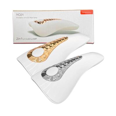 Estufa de Unhas Portátil LED UV 18W Recarregável Fonte Dupla Roxo Oba Mix