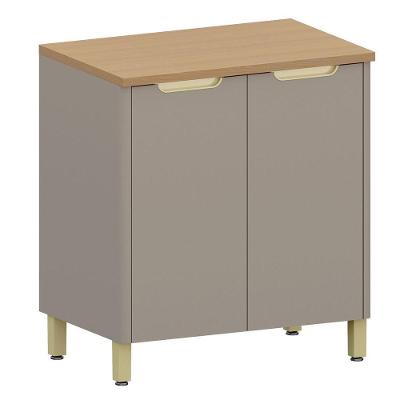 Balcão para Cozinha Lumen 2 Portas MDF 80CM Freijó-Cinnamon Luciane Móveis