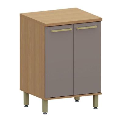 Balcão para Cozinha Dulce 2 Portas MDF 60CM Freijó-Cinnamon Luciane Móveis