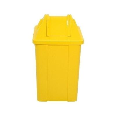 Cesto Quadrado com Tampa Q60 Vai e Vem Organizador 60L Amarelo JSN