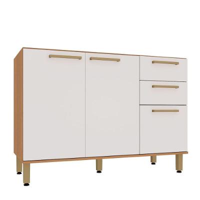 Balcão de Pia Dulce 3 Portas 2 Gavetas MDF 120CM Luciane Móveis