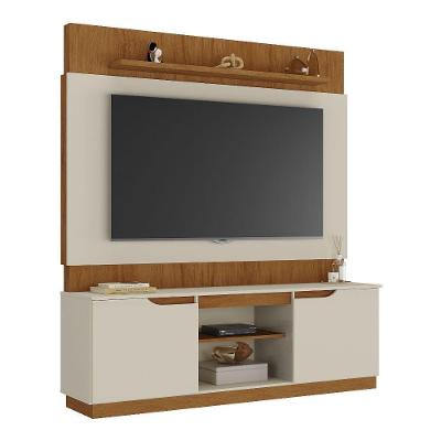 Estante Home para TV Torino Flex 2 Portas MDP Nogueira + Off White Atualle 70POL