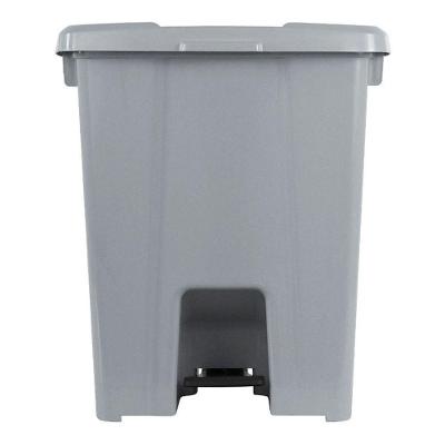 Cesto Plástico Quadrado com Pedal 30L para Banheiro Cinza JSN
