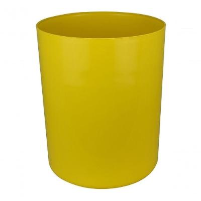 Cesto Lixeira Plástico 50L Abertura Manual sem Tampa Amarelo JSN