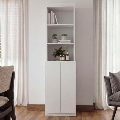 Armário Organizador Malmo 2 Portas 5 Prateleiras MDP 51CM Branco