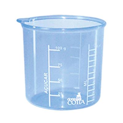 Copo Medidor para Ingredientes Líquidos e Secos Plástico Cozinha Azul Injetemp 100ML
