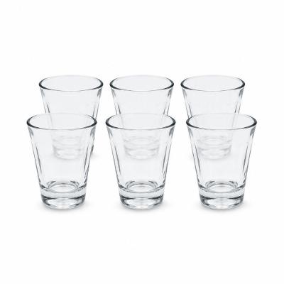 Copo para Dose Shot Jogo 6 Pecas Vidro para Cachaça Bar 50ML Transparente GMB