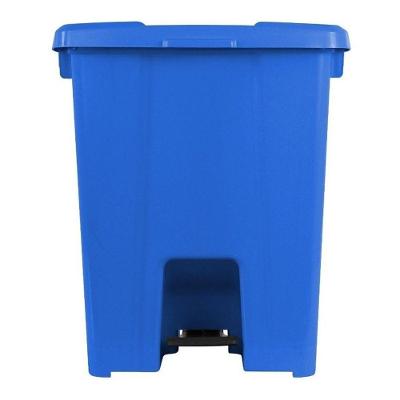 Cesto Plástico Quadrado com Pedal para Lixo 30L Azul Uso Doméstico JSN