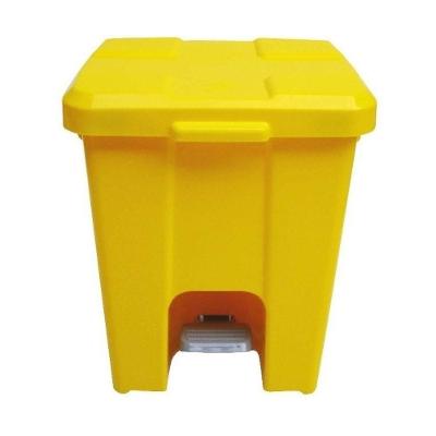 Cesto Quadrado com Pedal P15 Plástico Resistente Uso Doméstico Amarelo JSN 15L