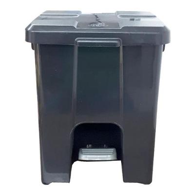 Cesto Quadrado com Pedal P15 15L Aço Inox Resistente para Banheiro Preto JSN