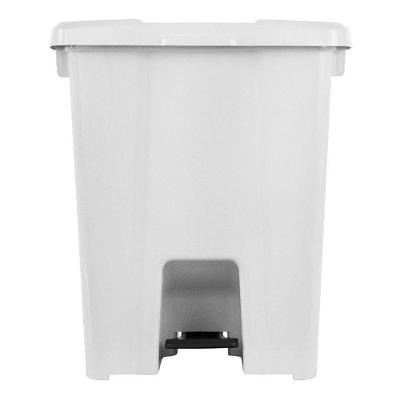 Cesto Plástico Quadrado com Pedal 30L para Banheiro Branco JSN