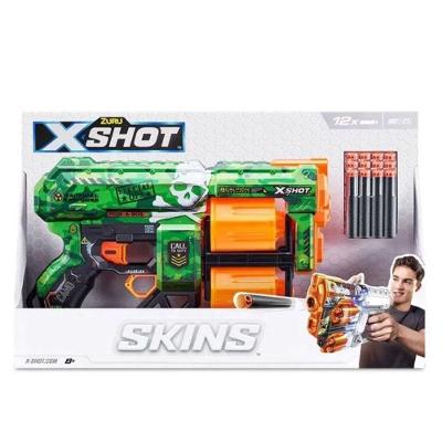 Lançador Xshot Skin Dread Camo com Alta Precisão e Alcance Até 24 Metros Verde Candide 12 DARDOS