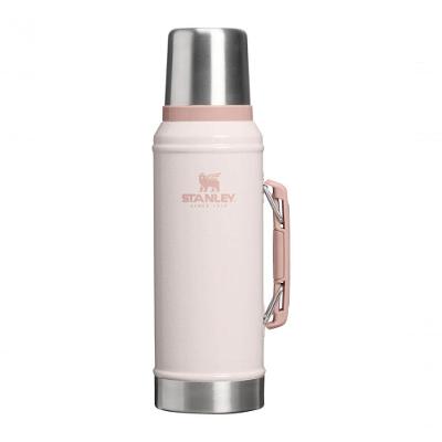 Garrafa Térmica Classic Mantém Quente 28h Aço Inoxidável 18-8 Rosa Stanley 950ML