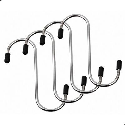 Gancho Multiuso Kit com 4 Ganchos Tipo S Metal Organizador para Guarda Roupa Inox Smart Lions