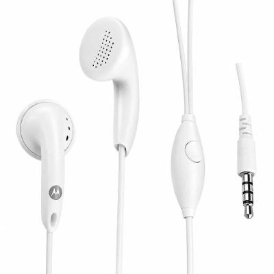 Fone de Ouvido In-ear Motorola SJYN1181B com Microfone Conexão P2 3,5 mm Áudio Estéreo Branco