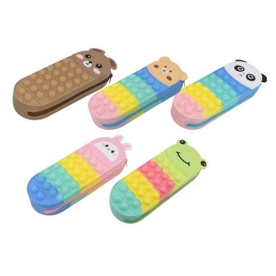 Estojo Infantil First Bikes Animais Pop It Colorido Kit com 10