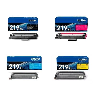 Kit 4 Toner TN219XL TN219 para MFC-L3760CDW DCP-L3560CDW com Rendimento 3000 Páginas Original