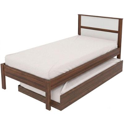 Cama de Solteiro com Auxiliar Fernanda MDP-BP Branco Tecnomobili