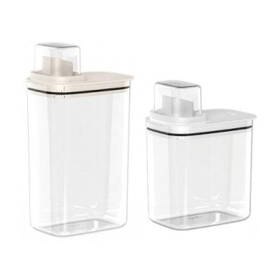 Kit 2 Dispenser Sabão 1,5L e 2,3L com Tampa Dosador Anti Desperdício Transparência Aba Ergonômica Ou