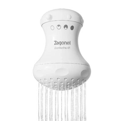 Ducha Gorducha 4 Temperaturas 5450W Instalação de Parede Branco Zagonel 110V
